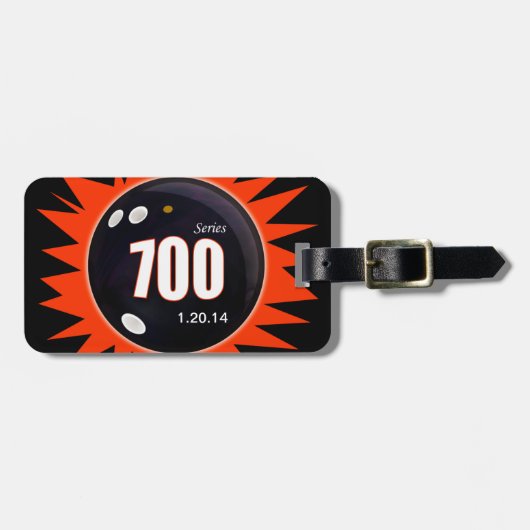 700 Bowling Serie - Rood Bagagelabel (Voorkant horizontaal)