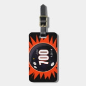 700 Bowling Serie - Rood Bagagelabel (Voorkant verticaal)