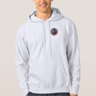[700] Celtische schatten - Drie honden op zilver Hoodie