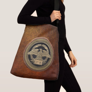 [700] Gold Roman imperial Eagle op Gold Medallion Crossbody Tas