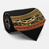 [700] Golden Chinese Dragon Fucanglong Stropdas (Opgerold)