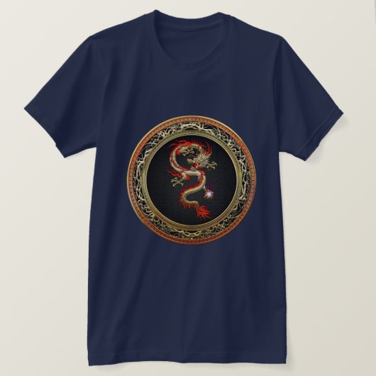 [700] Golden Chinese Dragon Fucanglong T-shirt (Design voorkant)