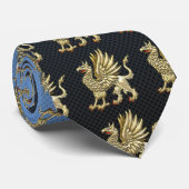 [700] Heilige Gouden Griffin Stropdas (Opgerold)