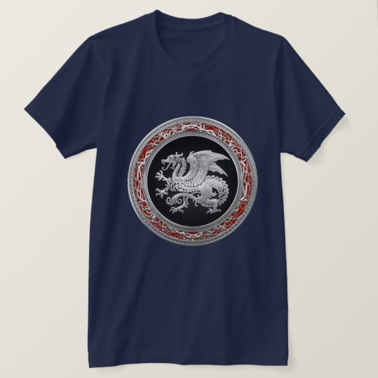 [700] IJslandse draak, Landvætir [Silver] T-shirt (Design voorkant)