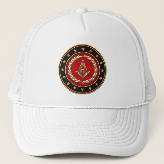 [700] Masonic Square and Compass [3rd Degree] Trucker Pet (Voorkant)