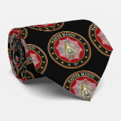 [700] Master Mason - 3rd Gradenplein en -kompassen Stropdas (Opgerold)