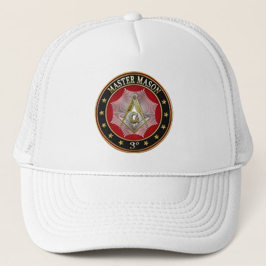 [700] Master Mason - 3rd Gradenplein en -kompassen Trucker Pet (Voorkant)