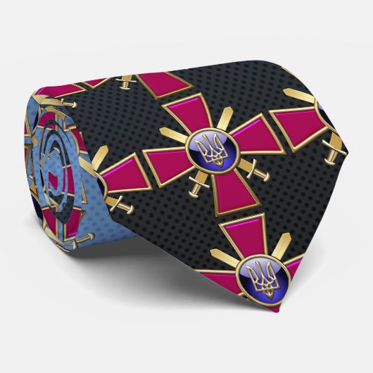 [700] Oekraïnse grondstrijdkrachten Emblem Stropdas (Opgerold)