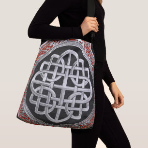 [700] Sacred Celtic Silver Knot Cross Crossbody Tas