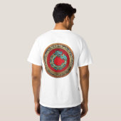 [700] Serpent God Quetzalcoatl [Jade] T-shirt (Achterkant volledig)
