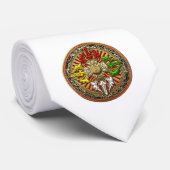 [700] Tibetan Double Dorje Mandala Stropdas (Opgerold)