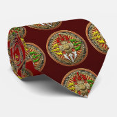 [700] Tibetan Double Dorje Mandala Stropdas (Opgerold)