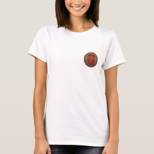 [700] Twee gouden nieren met een levensboom T-shirt