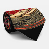 [700] Vegvisir - Viking Gold Magic Runass Stropdas (Opgerold)