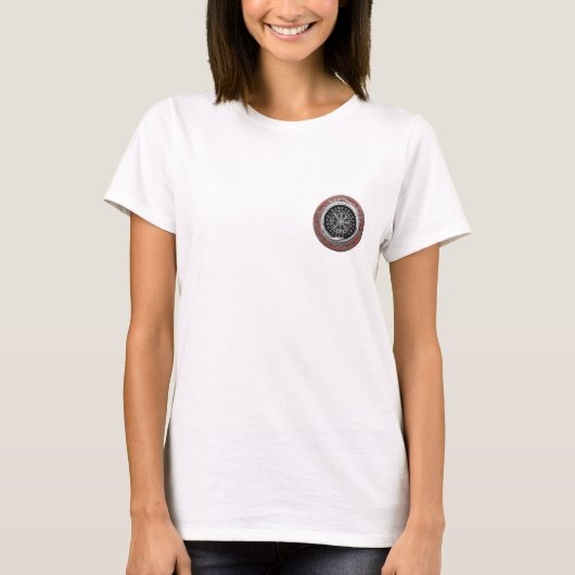 [700] Vegvisir - Viking Silver Magic Runass T-shirt (Voorkant)