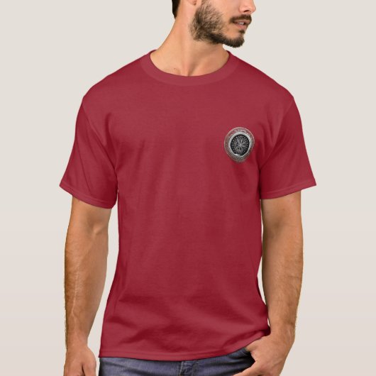 [700] Vegvisir - Viking Silver Magic Runass T-shirt (Voorkant)