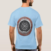 [700] Vegvisir - Viking Silver Magic Runass T-shirt (Achterkant)