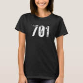 701 Gebied Code North Dakota Mobile Telephone Area T-shirt (Voorkant)