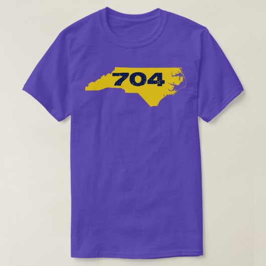704 Goud en Blauw T-shirt (Design voorkant)