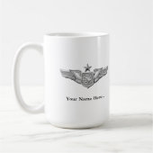 705 TRS, Sr ABM Wings, de Tekst van de Douane Koffiemok (Links)