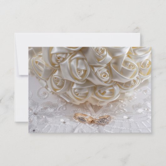 7060-Bruidsboeket met Trouwringen Kaart (Voorkant)