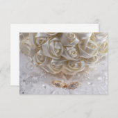 7060-Bruidsboeket met Trouwringen Kaart (Voorkant / Achterkant)