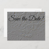 7060-E-Embossed Boeket & Ringen Briefkaart (Voorkant / Achterkant)