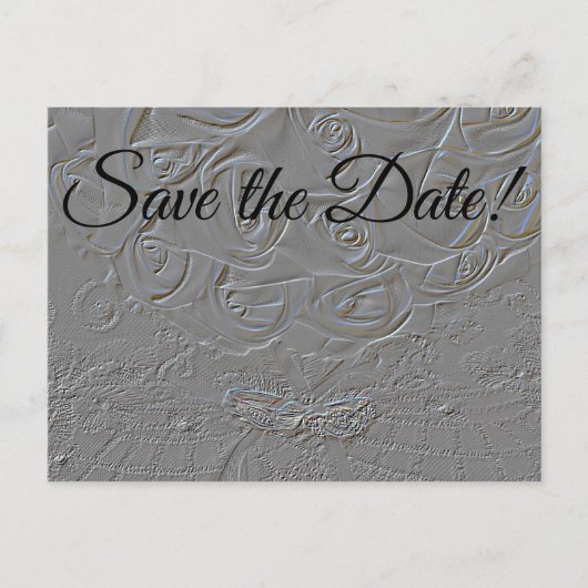 7060-E-Embossed Boeket & Ringen Briefkaart (Voorkant)