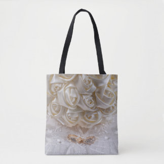 7060-Trouwboeket met ringen Tote Bag