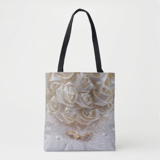 7060-Trouwboeket met ringen Tote Bag (Voorkant)