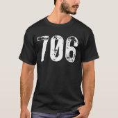 706 Area Code Augusta GA Mobile Telephone Area Cod T-shirt (Voorkant)