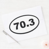 70.3 mijl Halve Triathlon Ovale Sticker (Envelop)