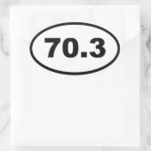 70.3 mijl Halve Triathlon Ovale Sticker (Tas)