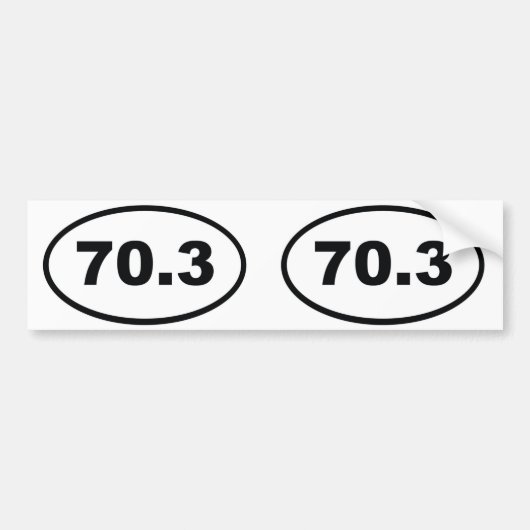 70.3 mijl halve triatlon bumpersticker (Voorkant)