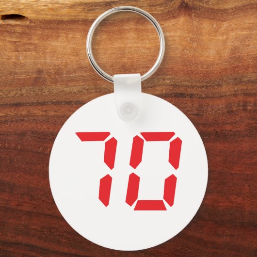 70 70 uur digitale wekker sleutelhanger (Voorkant)