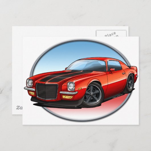 70-73 Red B Camaro.png Briefkaart (Voorkant / Achterkant)