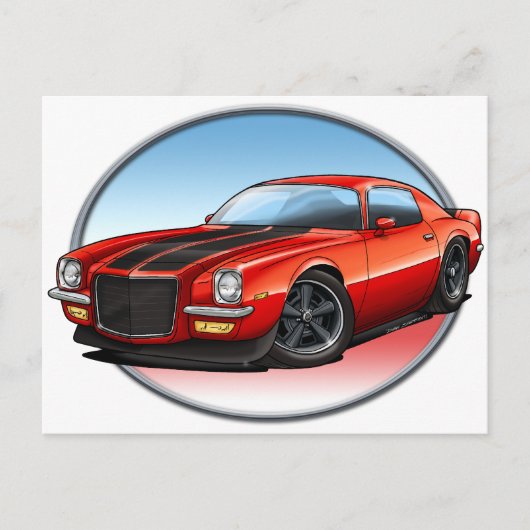 70-73 Red B Camaro.png Briefkaart (Voorkant)