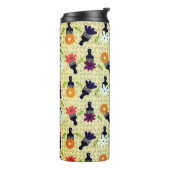 70 Afro plukken en bloemen Thermosbeker (Gedraaid links)