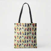 70 Afro plukken en bloemen Tote Bag (Voorkant)
