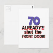 70 al ?! Sluit de voordeur ! Briefkaart (Voorkant / Achterkant)