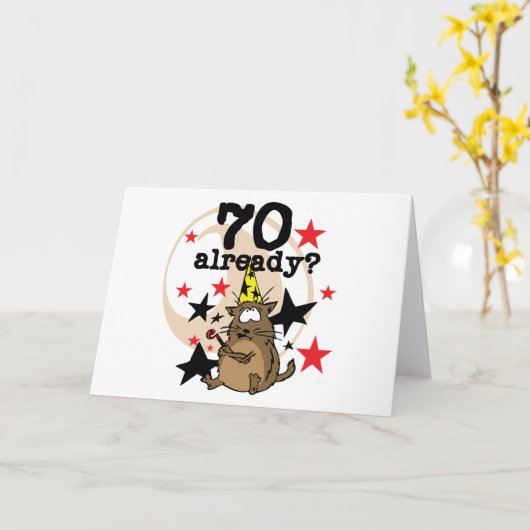 70 Al verjaardag Kaart (Gele Bloem)