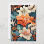 70 and Fabulous Flower Pattern 2 Foto Verjaardag Kaart (Achterkant)