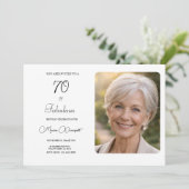 70 and Fabulous  Photo 70th Birthday Party Kaart (Staand voorkant)
