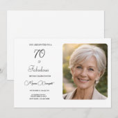 70 and Fabulous  Photo 70th Birthday Party Kaart (Voorkant / Achterkant)