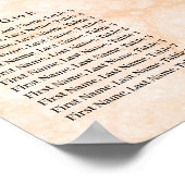 70 Birthday Foil Balloon Alphabetical Seating Plan Poster (Hoek)