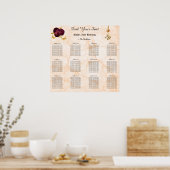 70 Birthday Foil Balloon Alphabetical Seating Plan Poster (Keuken)