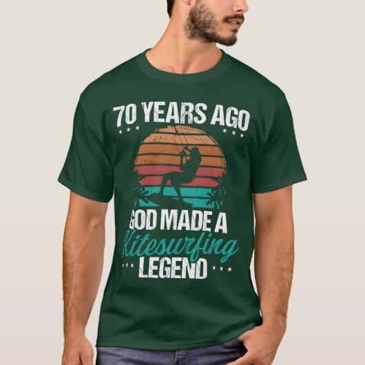70 Birthday Kitesurf Legend Kiteboard 70 Year Old T-shirt (Voorkant)