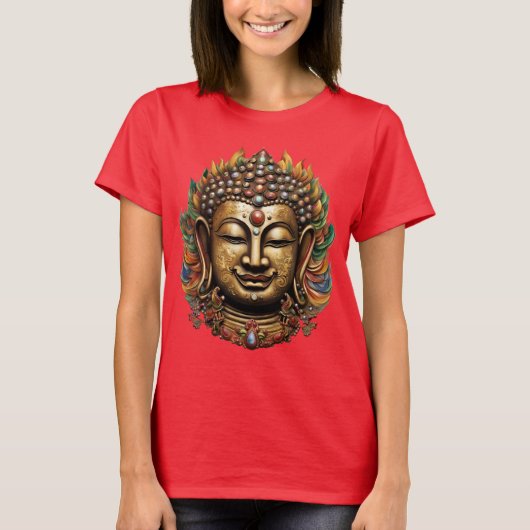 70 Buddha Manjusri - Boeddhistisch masker T-shirt (Voorkant)