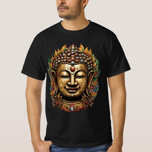 70 Buddha Manjusri - Boeddhistisch masker T-shirt (Voorkant)