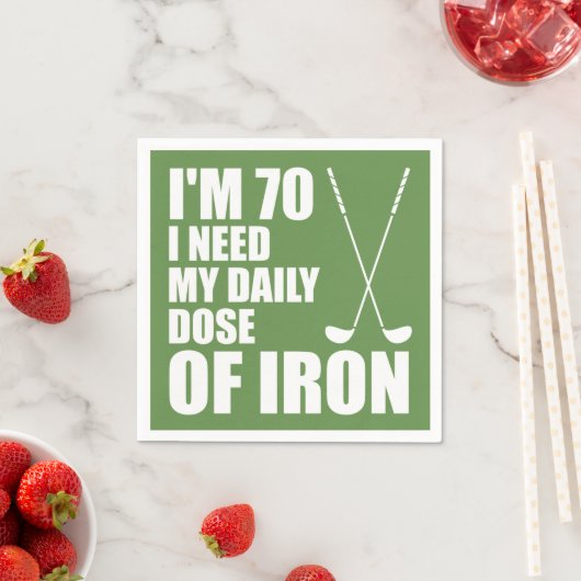 70 dagelijkse dosis ijzeren golfer party servetten (Insitu)